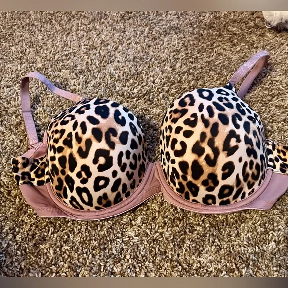 Pink Victoria’s Secret PINK Bra Bundle flower cheetah blue purple 36DD Underwire - Picture 6 of 16